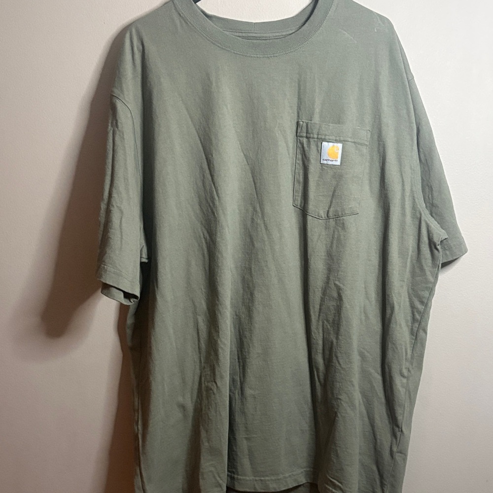 Carhartt Short-Sleeve Pocket Tee in Sage Green 2XL